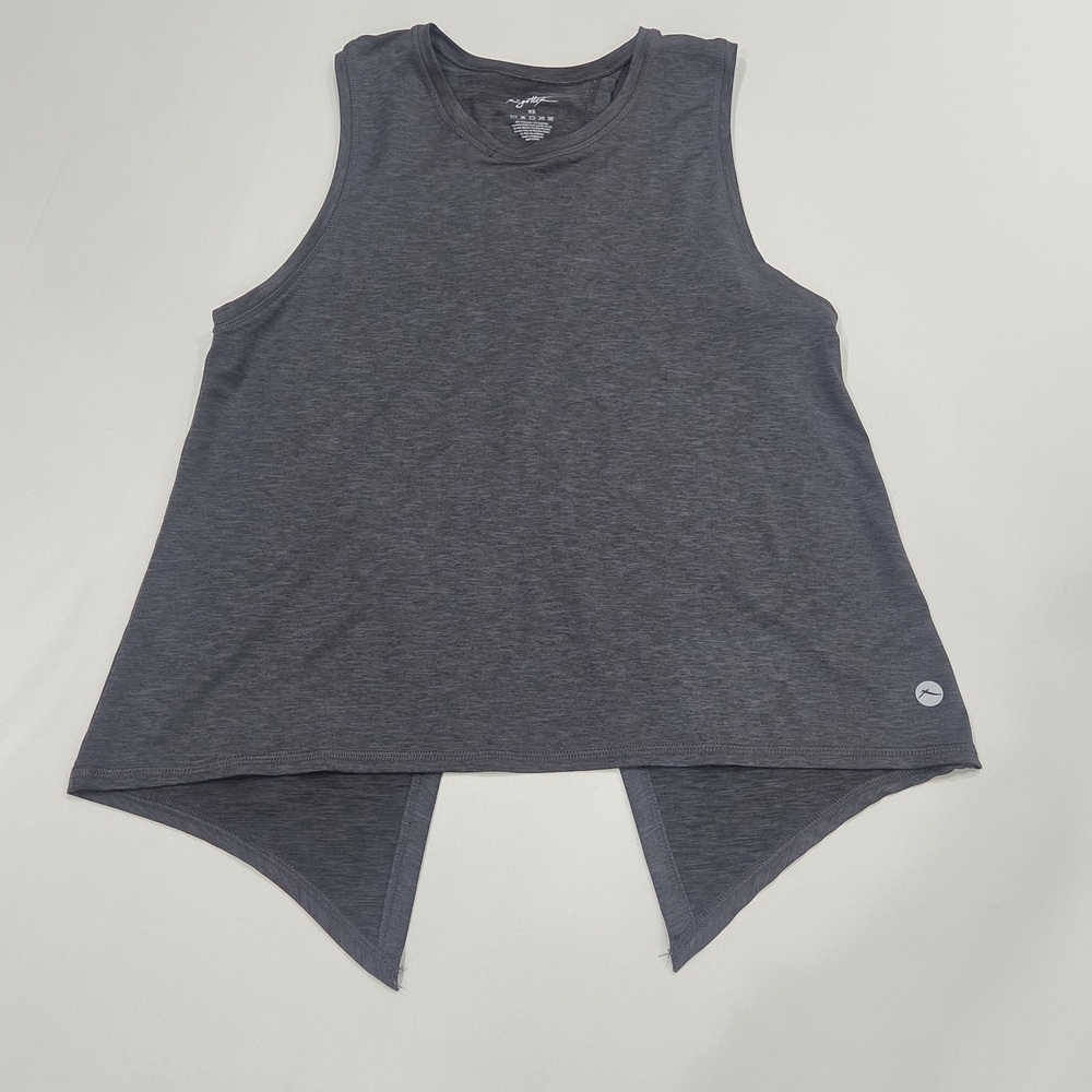 X by Gottex Charcoal Gray Split Back Active Tank - Size XS
